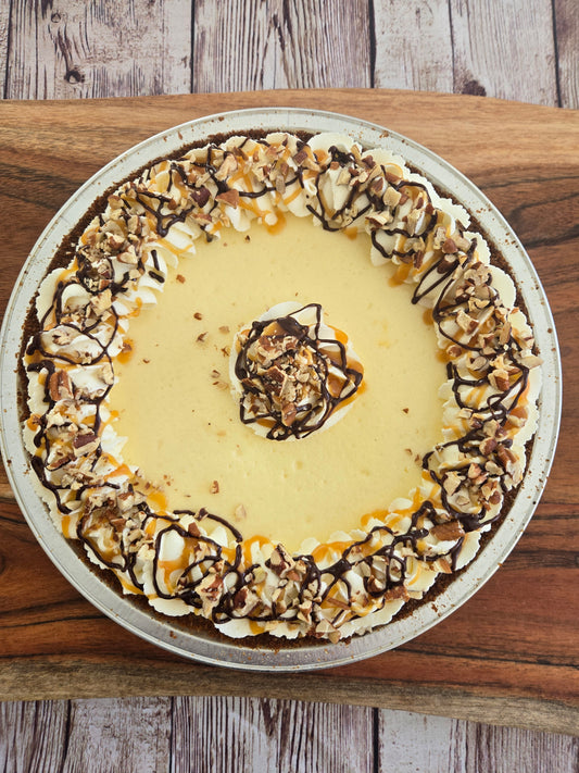 Turtle Cheesecake Pie